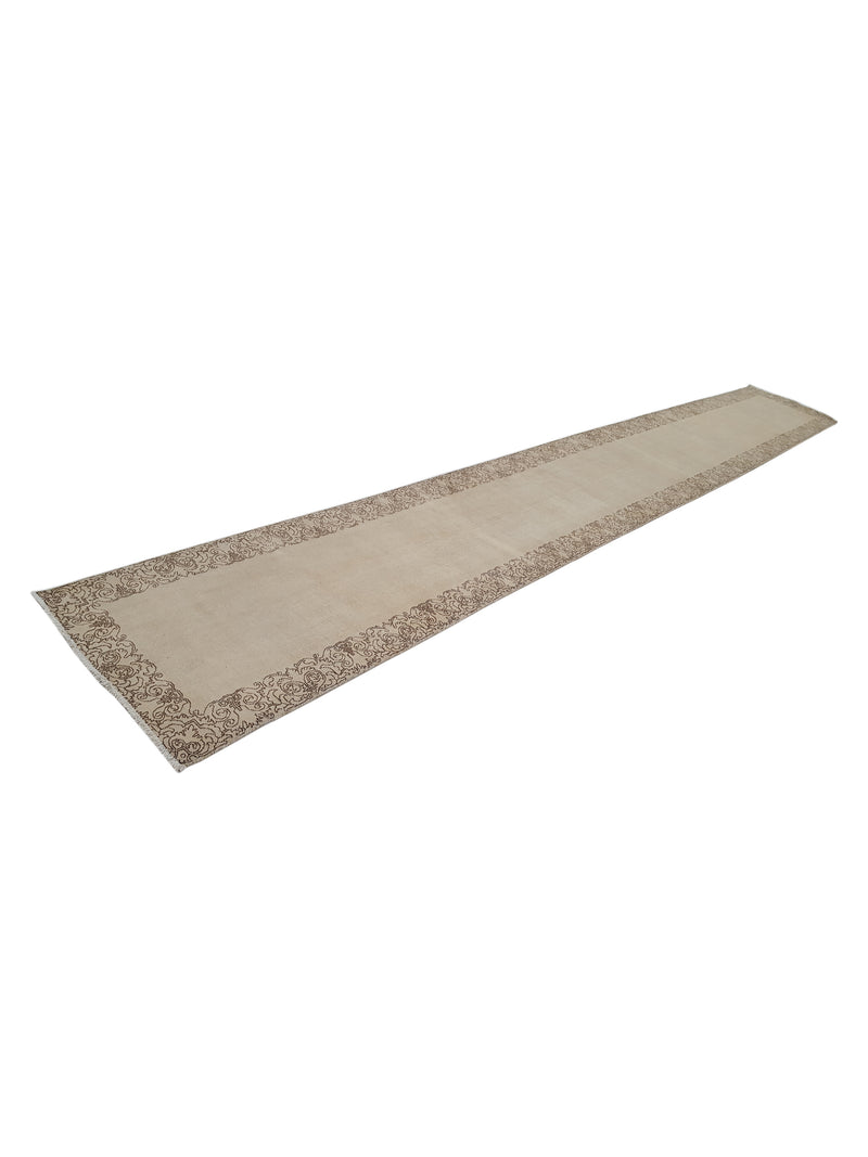 Pacific Vintage 40439 Beige Beige Vintage Hand Knotted Rug