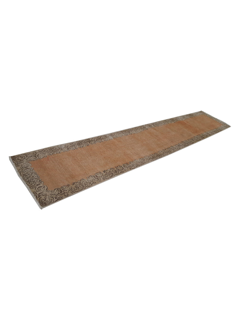 Pacific Vintage 40477 Orange Ivory Vintage Hand Knotted Rug