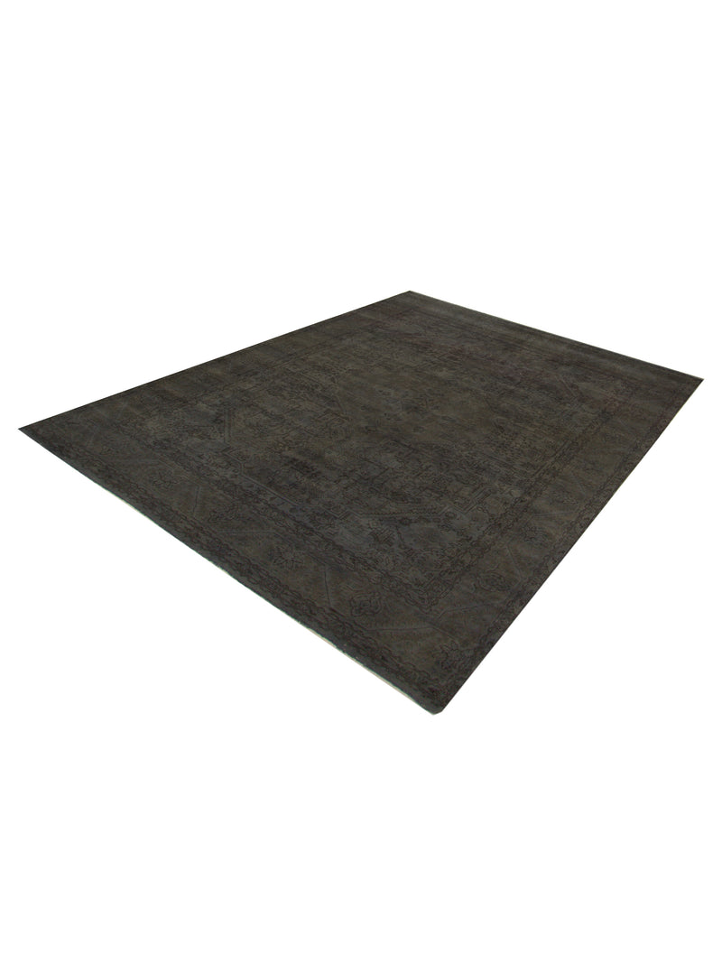 Pacific Overdyed 40497 Grey Grey Transitional Hand Knotted Rug
