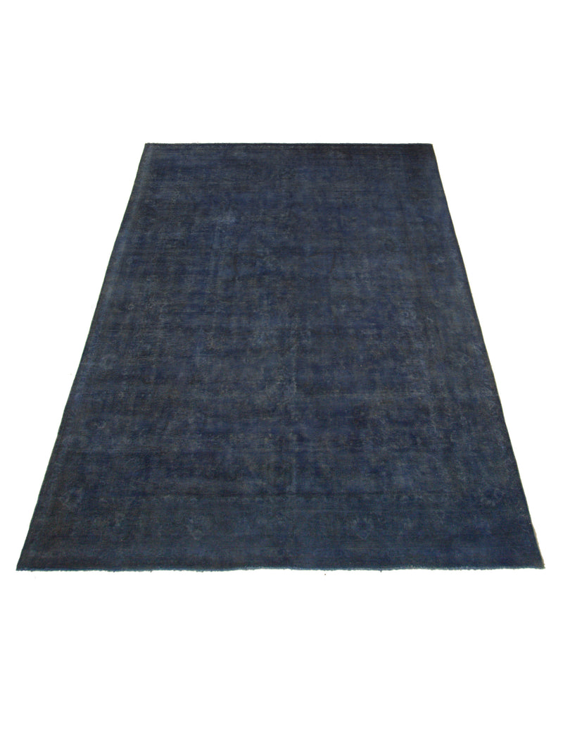 Pacific Vintage Overdyed 40510 Navy Navy Vintage Hand Knotted Rug