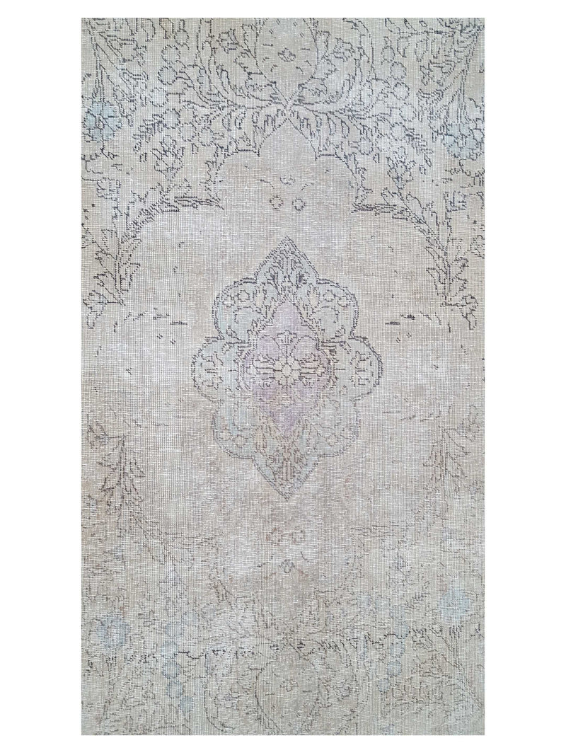 Pacific Vintage 40527 Beige Beige Vintage Hand Knotted Rug