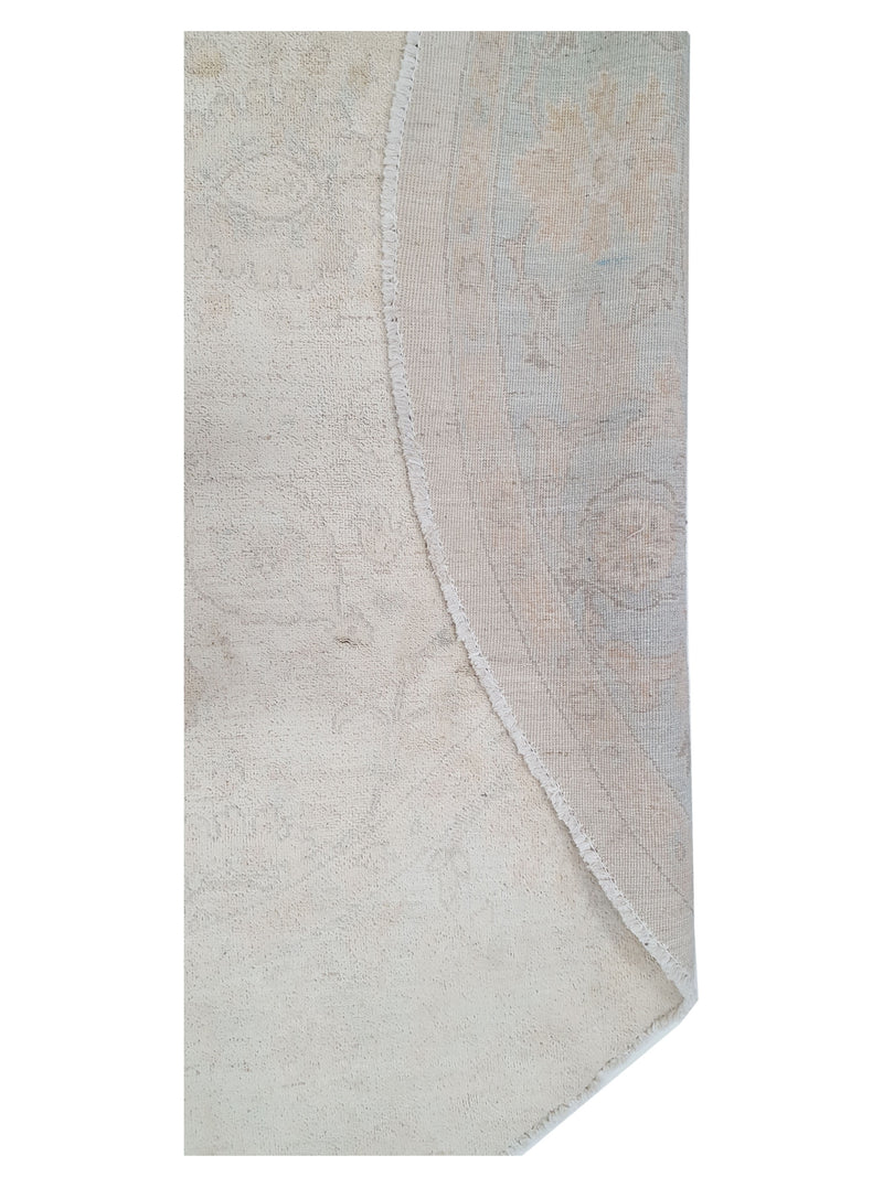 Pacific Ziegler 40559 Ivory Aqua Transitional Hand Knotted Rug