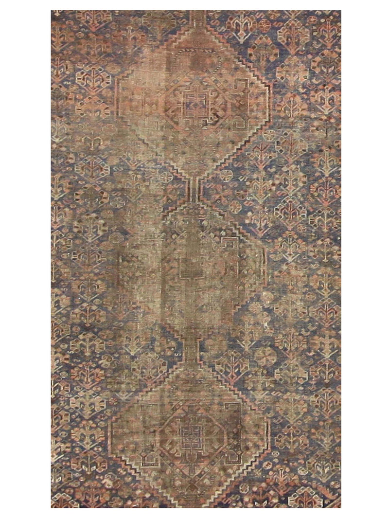 Fasa Antique Shiraz 40571 Blue Coral Traditional Antique Rug