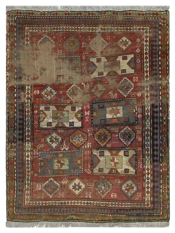 Fasa Antique Kazak  Brick Grey Traditional