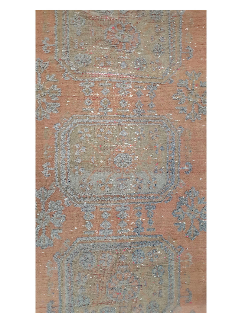 Fasa Antique Ushak 40586 Orange Grey Traditional Antique Rug
