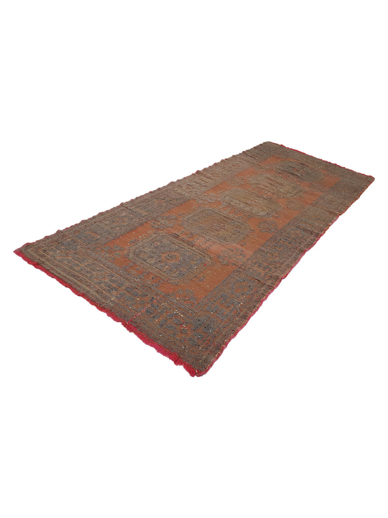 Fasa Antique Ushak 40586 Orange Grey Traditional Antique Rug