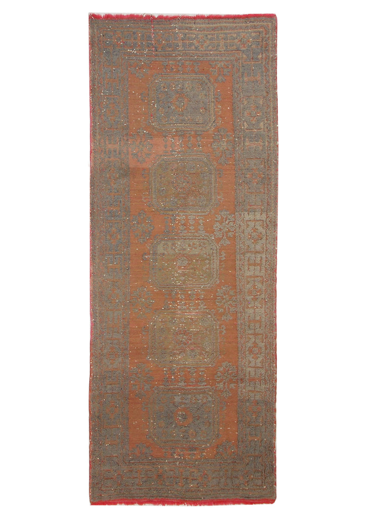 Fasa Antique Ushak Orange Grey Traditional