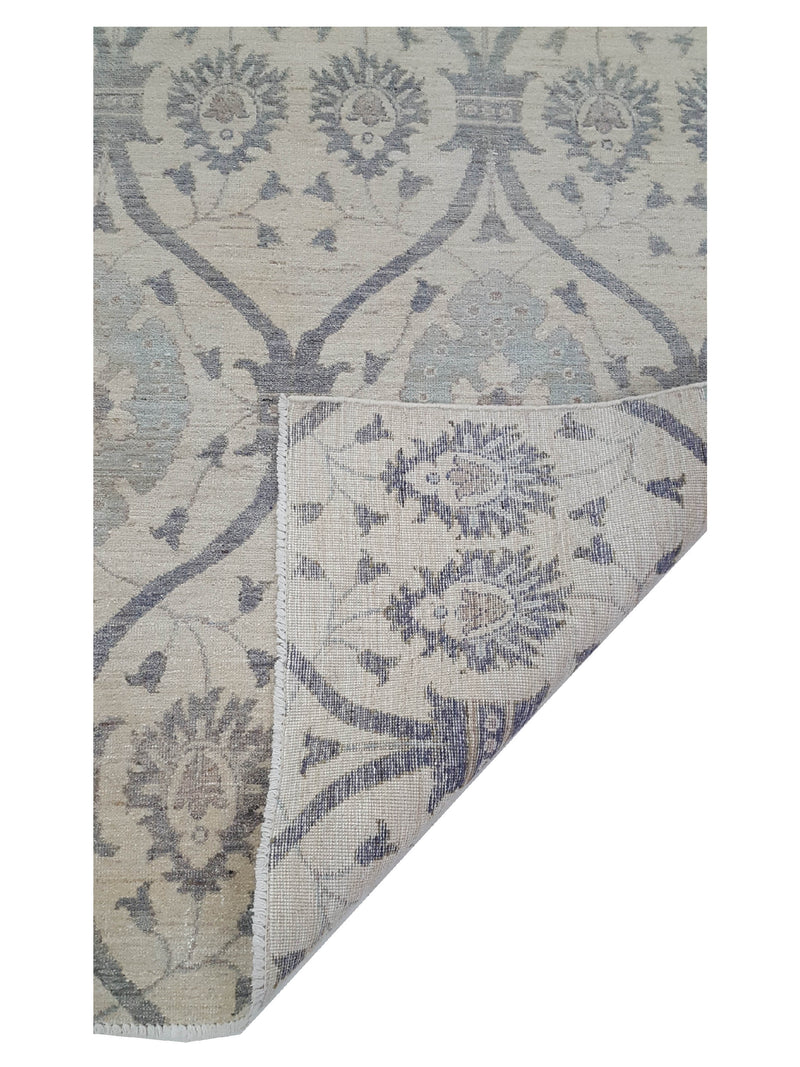 Pacific Ziegler 40629 Ivory Grey Transitional Hand Knotted Rug
