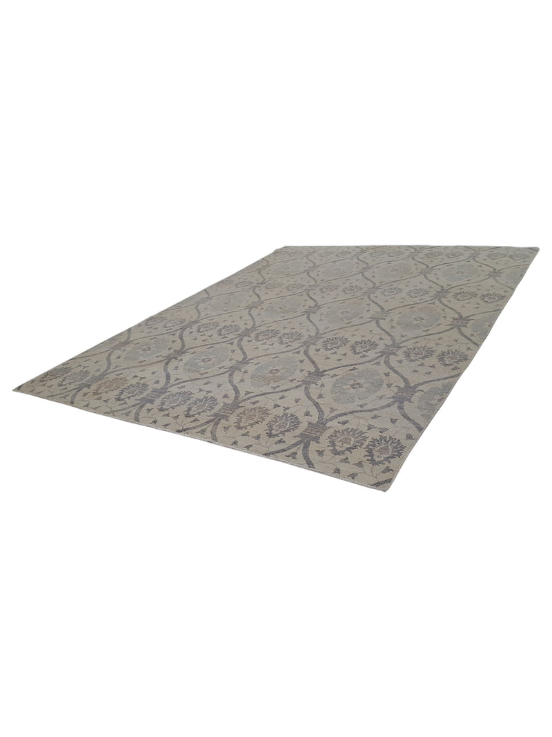 Pacific Ziegler 40629 Ivory Grey Transitional Hand Knotted Rug