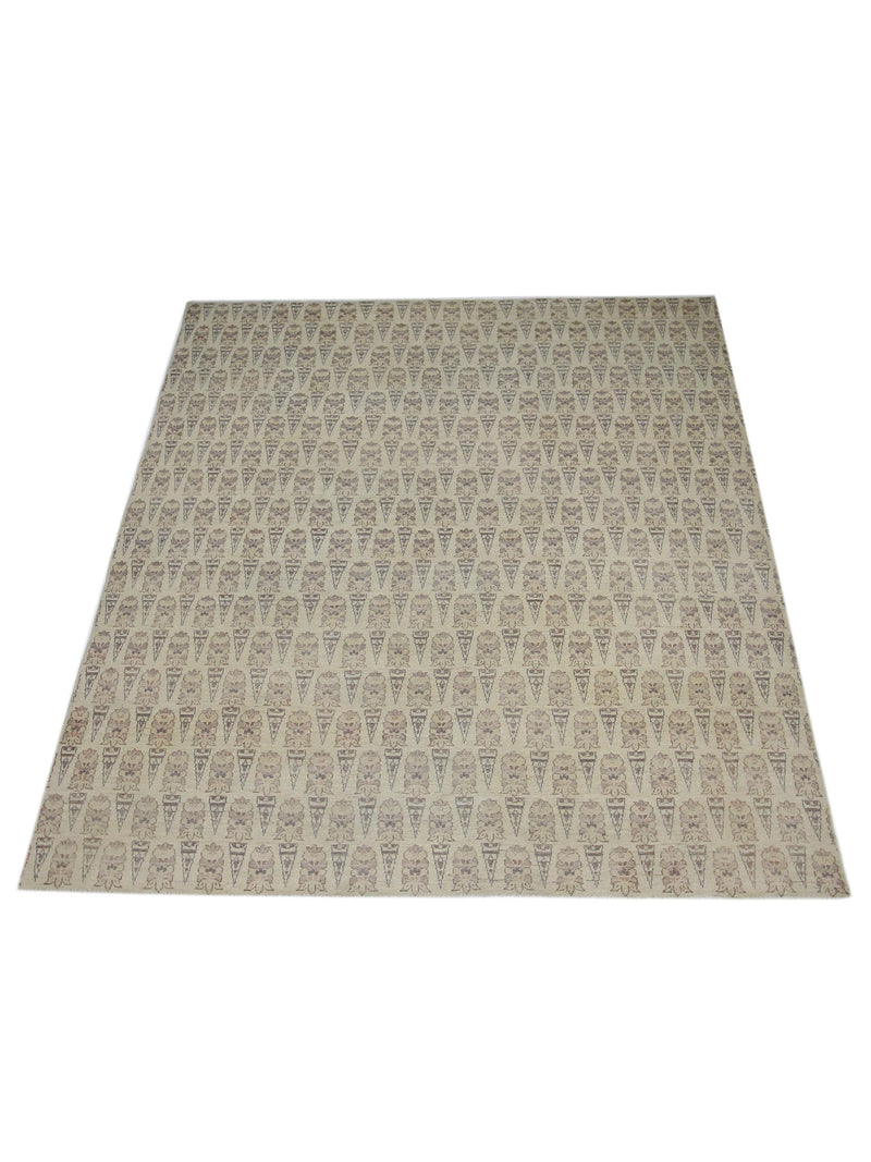 Pacific Ziegler 40631 Ivory Ivory Transitional Hand Knotted Rug