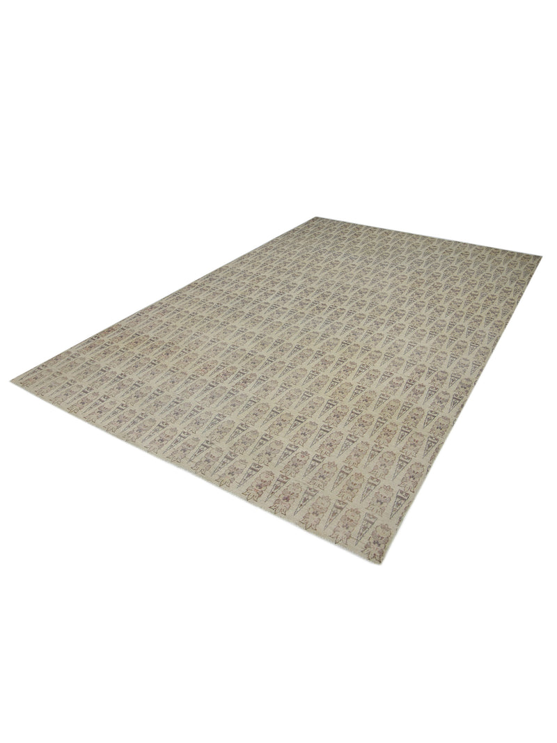 Pacific Ziegler 40631 Ivory Ivory Transitional Hand Knotted Rug