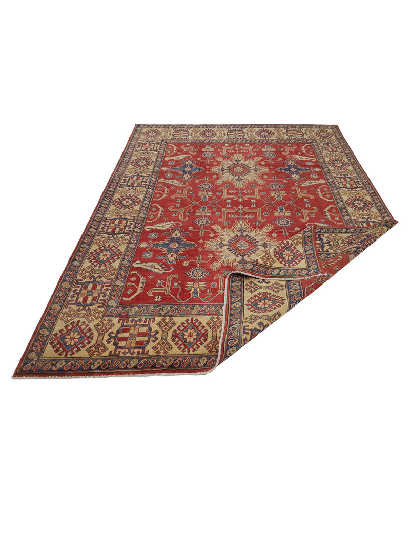 Pacific Kazak 40651 Red Ivory Traditional Hand Knotted Rug