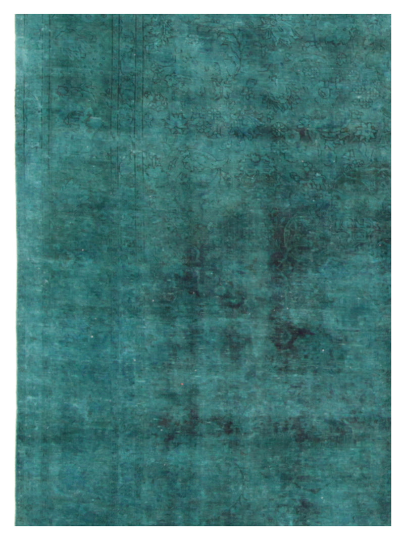 Pacific Overdyed 40681 Green Green Transitional Hand Knotted Rug