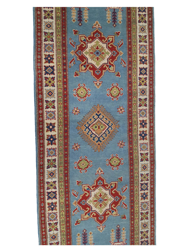Pacific Kazak 40795 Blue Ivory Traditional Hand Knotted Rug