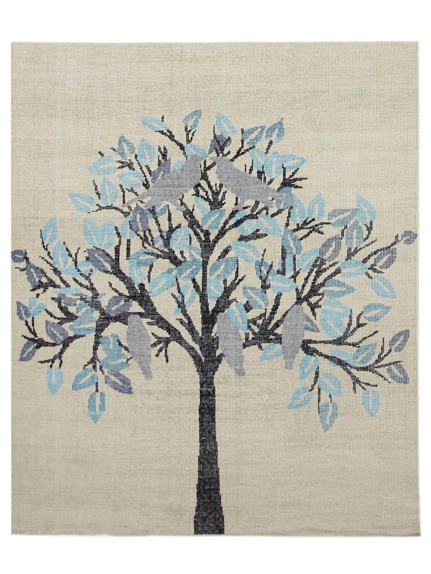 Pacific Vintage Tree Of Life Ivory Blue Vintage