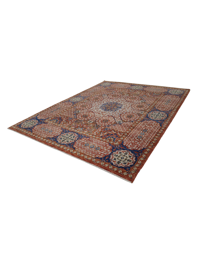 Pacific Anatolian Revival 40946 Orange Blue Transitional Hand Knotted Rug