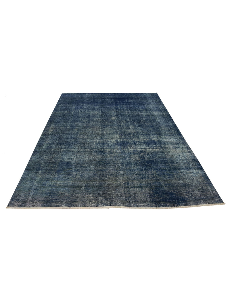 Pacific Overdyed 40972 Teal Teal Transitional Hand Knotted Rug