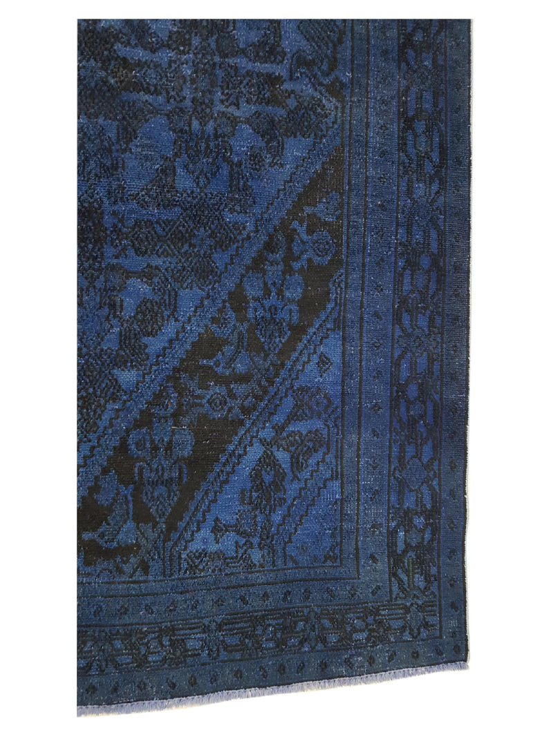 Pacific Overdyed 40978 Blue Blue Transitional Hand Knotted Rug