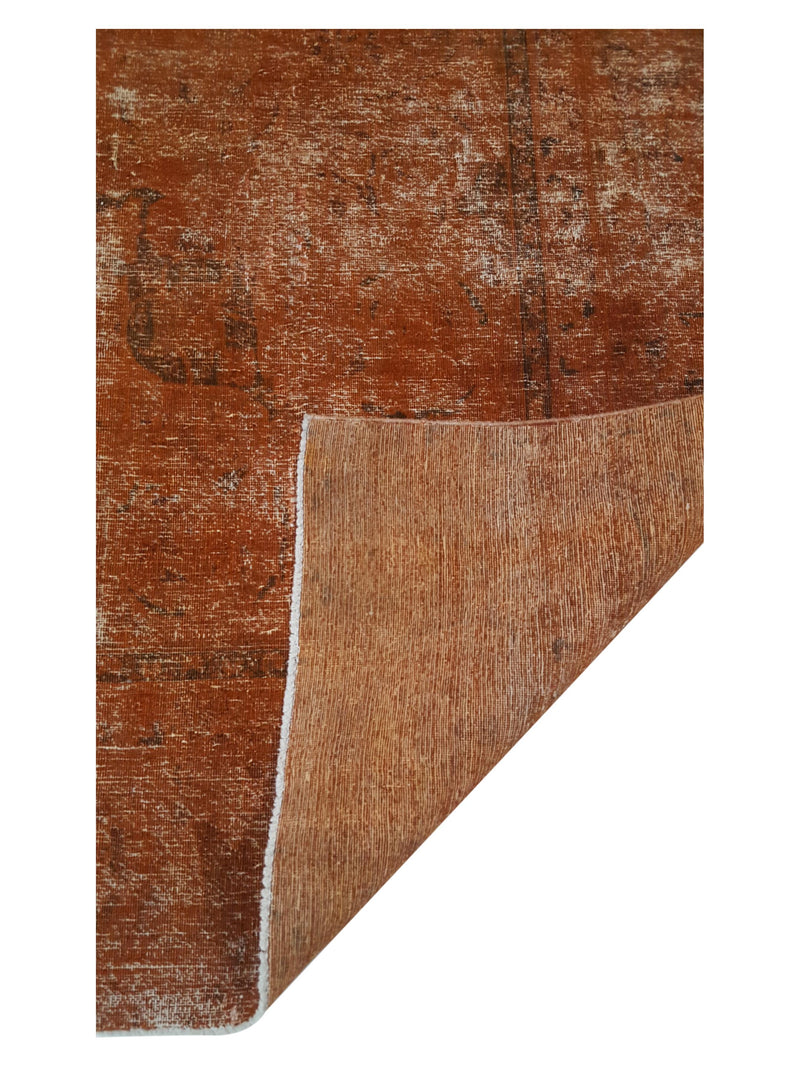 Pacific Overdyed 40989 Orange Orange Transitional Hand Knotted Rug