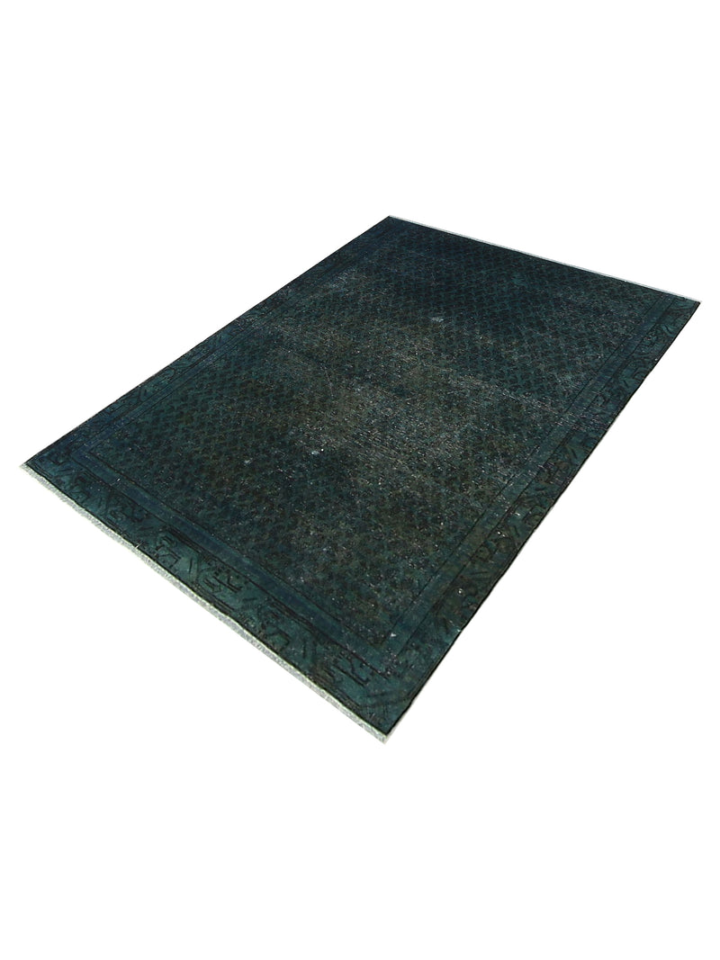 Pacific Overdyed 40991 Green Green Transitional Hand Knotted Rug