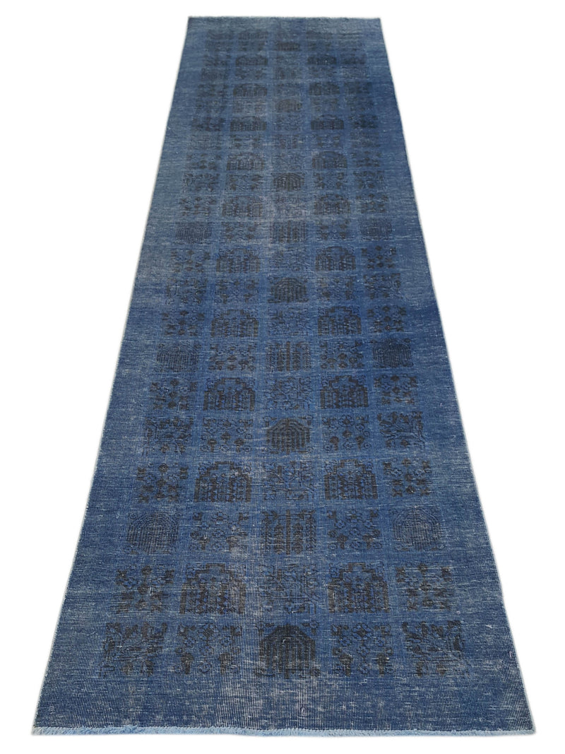 Pacific Vintage 40993 Blue Blue Vintage Hand Knotted Rug