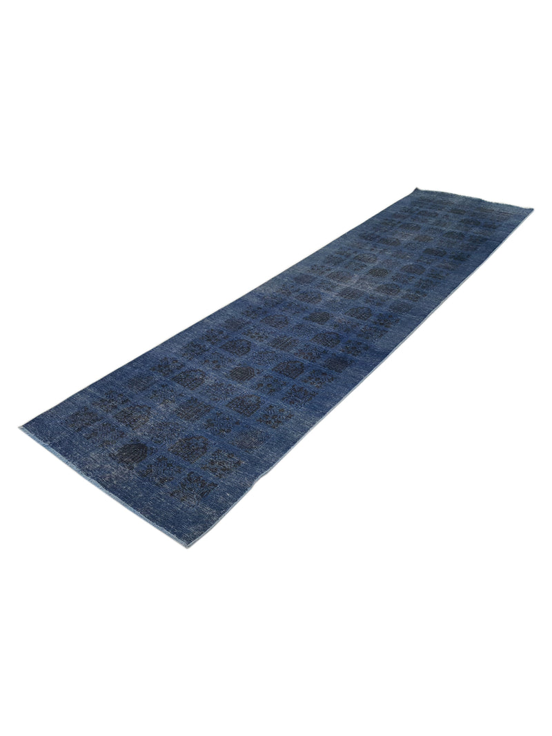 Pacific Vintage 40993 Blue Blue Vintage Hand Knotted Rug