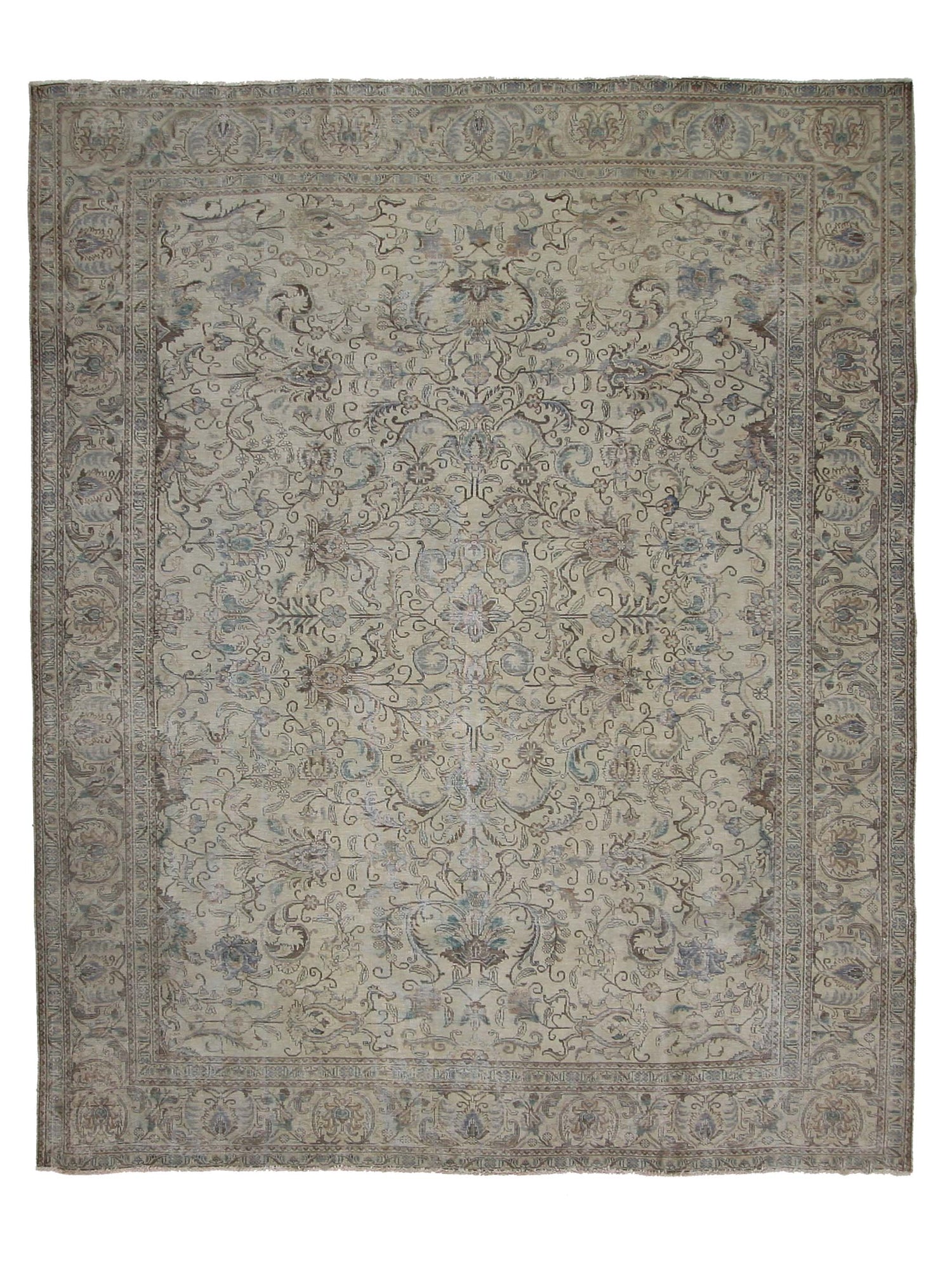 Pacific Vintage 41017 Beige Beige Vintage Hand Knotted Rug
