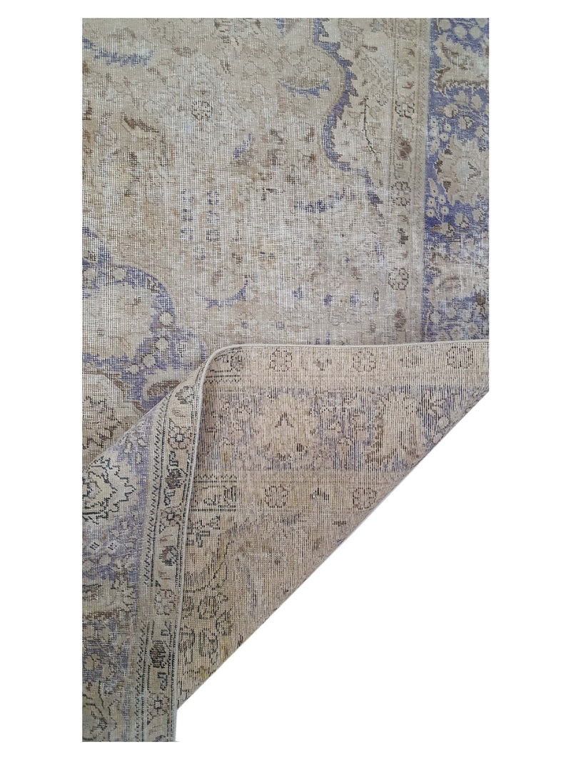 Pacific Vintage 41026 Ivory Purple Vintage Hand Knotted Rug