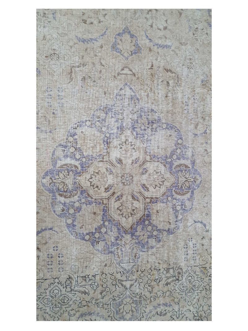Pacific Vintage 41026 Ivory Purple Vintage Hand Knotted Rug