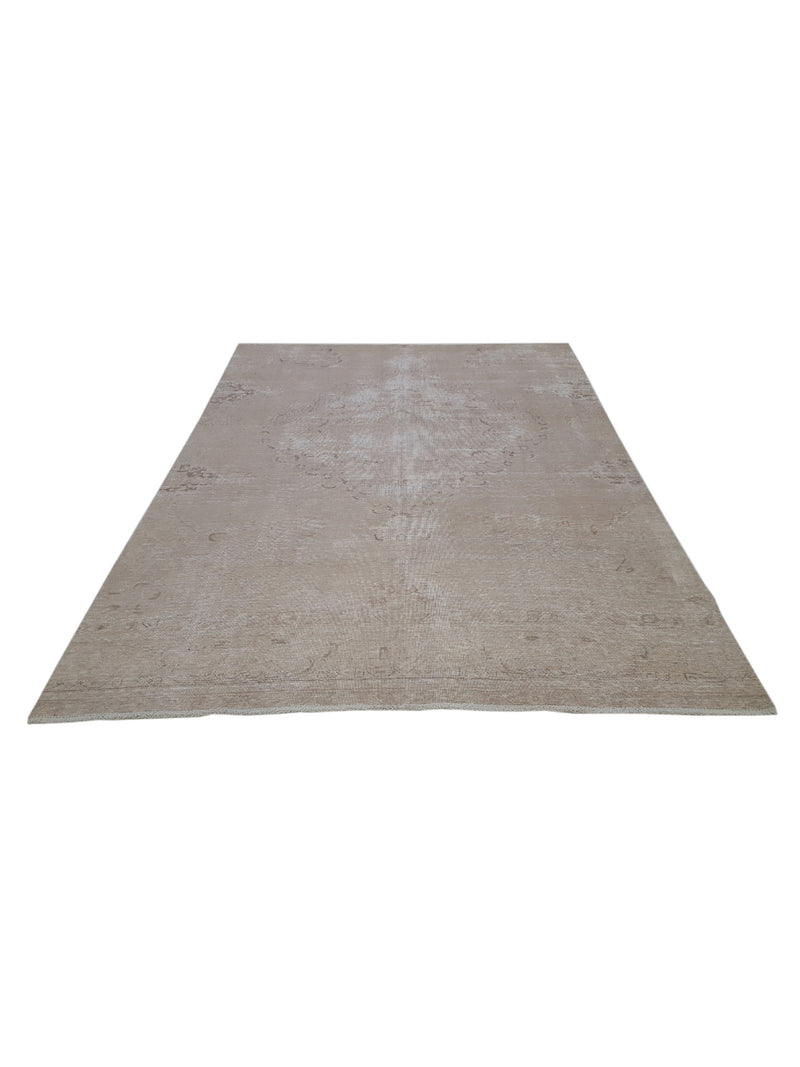 Pacific Vintage 41027 Beige Beige Vintage Hand Knotted Rug
