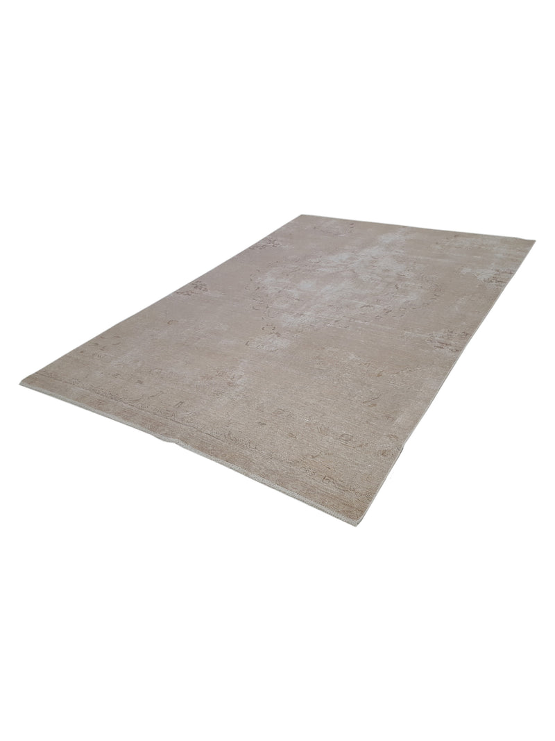 Pacific Vintage 41027 Beige Beige Vintage Hand Knotted Rug