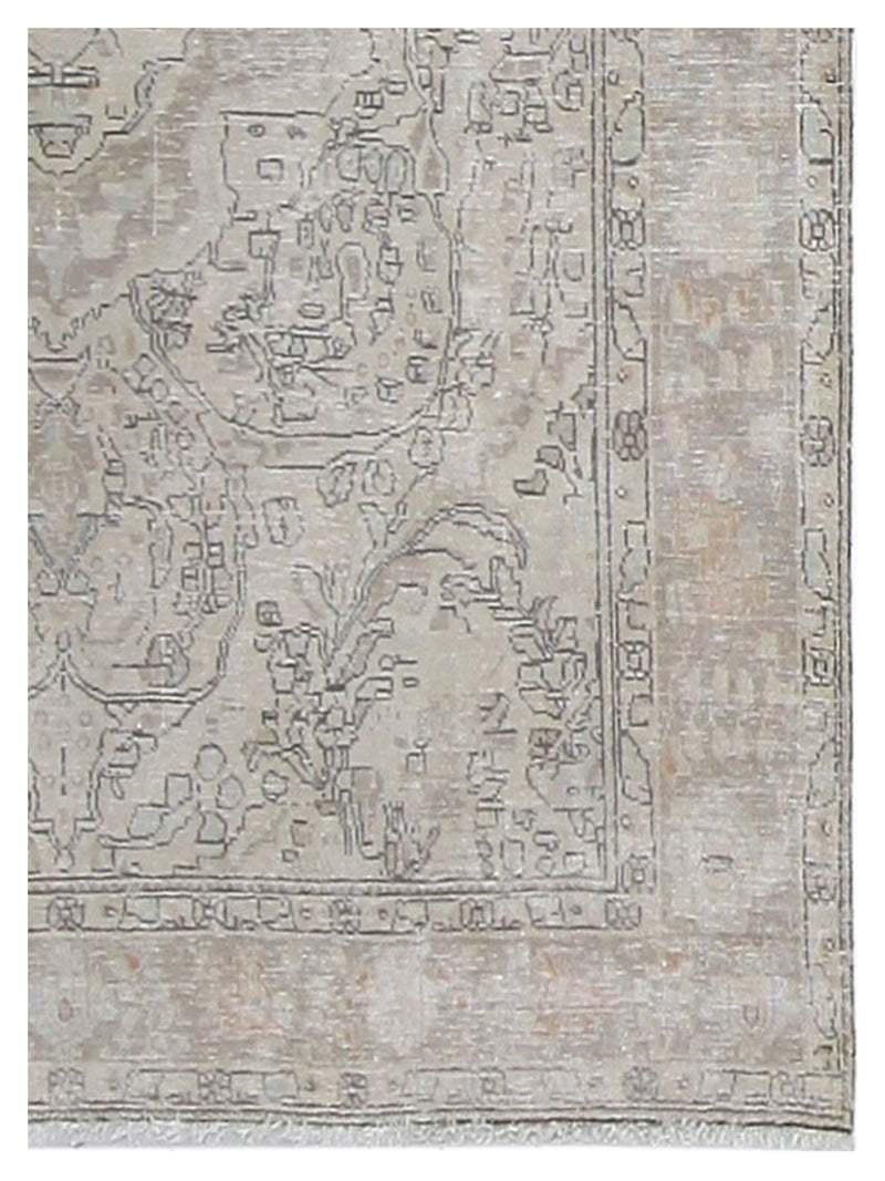 Pacific Vintage 41049 Beige Beige Vintage Hand Knotted Rug
