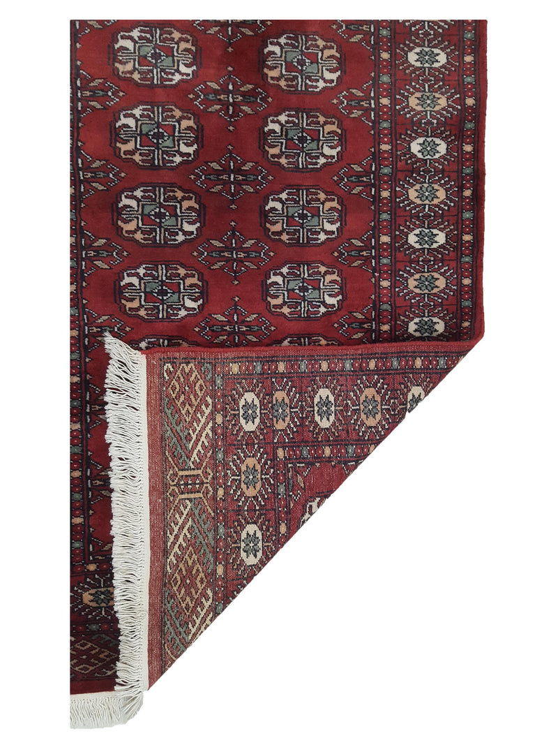 Pacific Bokhara 41064 Red Red Traditional Hand Knotted Rug
