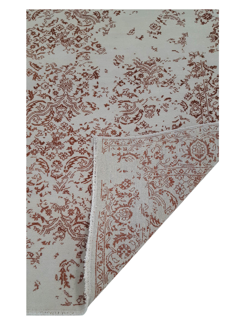 Pacific Erase 41198 Ivory Ivory Modern Hand Knotted Rug