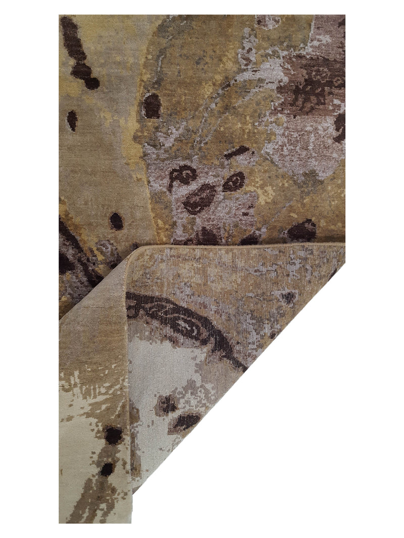 Pacific Galaxy 41200 Lt.Gold Blue Grey Modern Hand Knotted Rug
