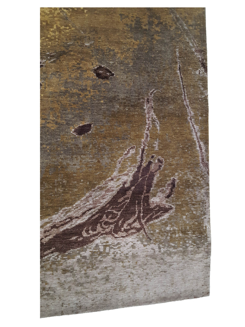 Pacific Galaxy 41200 Lt.Gold Blue Grey Modern Hand Knotted Rug