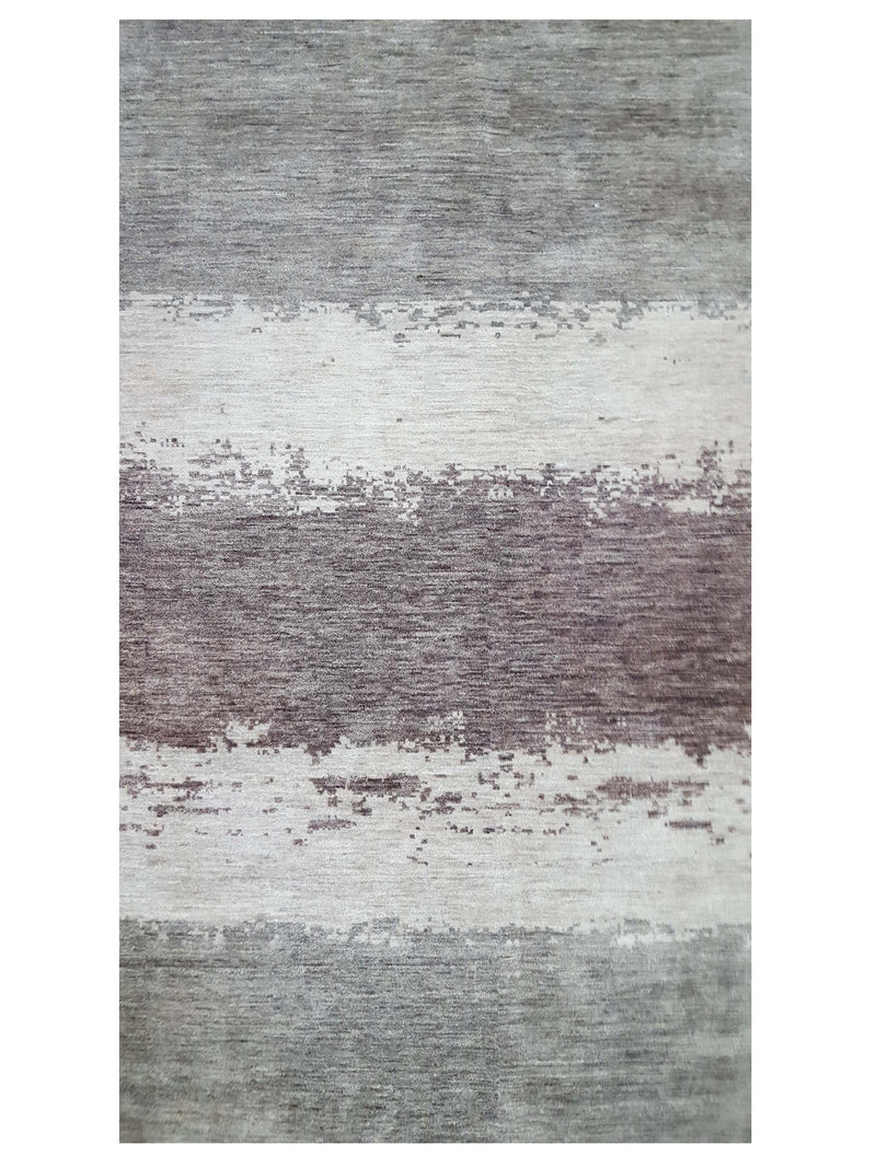 Pacific Casablanca 41203 Chocolate Burgundy Modern Hand Knotted Rug
