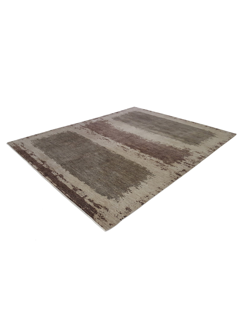 Pacific Casablanca 41203 Chocolate Burgundy Modern Hand Knotted Rug