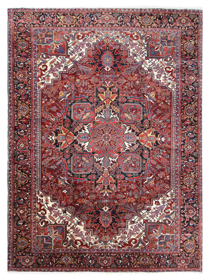 Fasa Antique Heriz Rust Navy Traditional