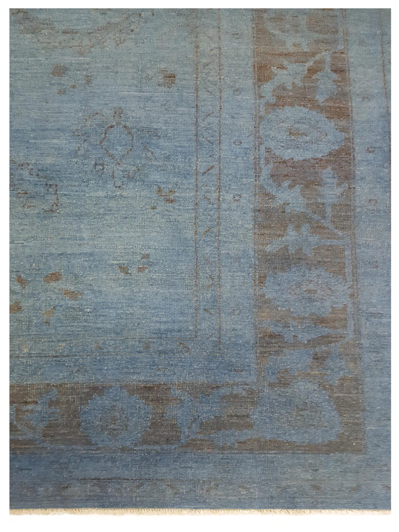 Pacific Farahan Overdyed 41432 Blue Charcoal Transitional Hand Knotted Rug