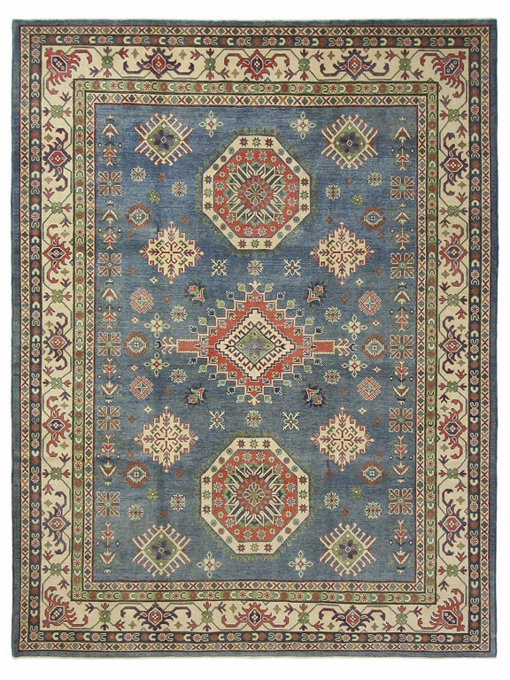 Pacific Kazak  Blue Ivory Traditional