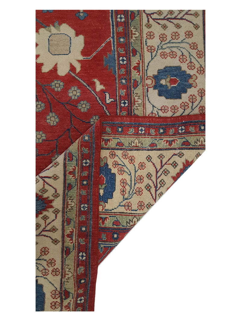 Pacific Kazak 41449 Red Ivory Traditional Hand Knotted Rug