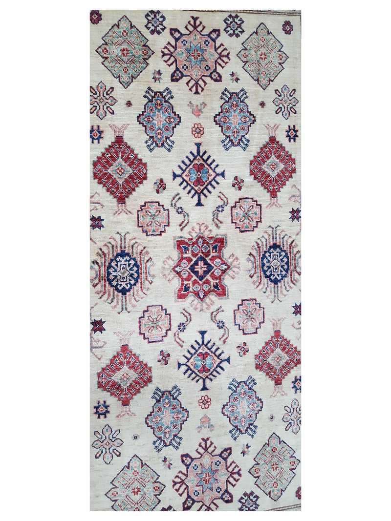 Pacific Kazak Artisan 41461 Ivory Red Traditional Hand Knotted Rug