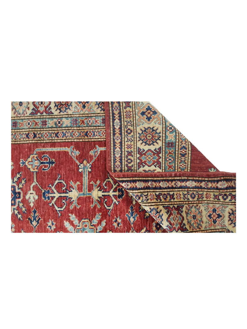 Pacific Kazak Artisan 41462 Red Ivory Traditional Hand Knotted Rug