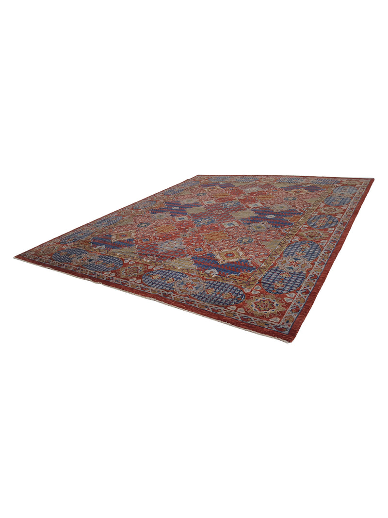 Pacific Anatolian Revival 41512 Red Navy Transitional Hand Knotted Rug