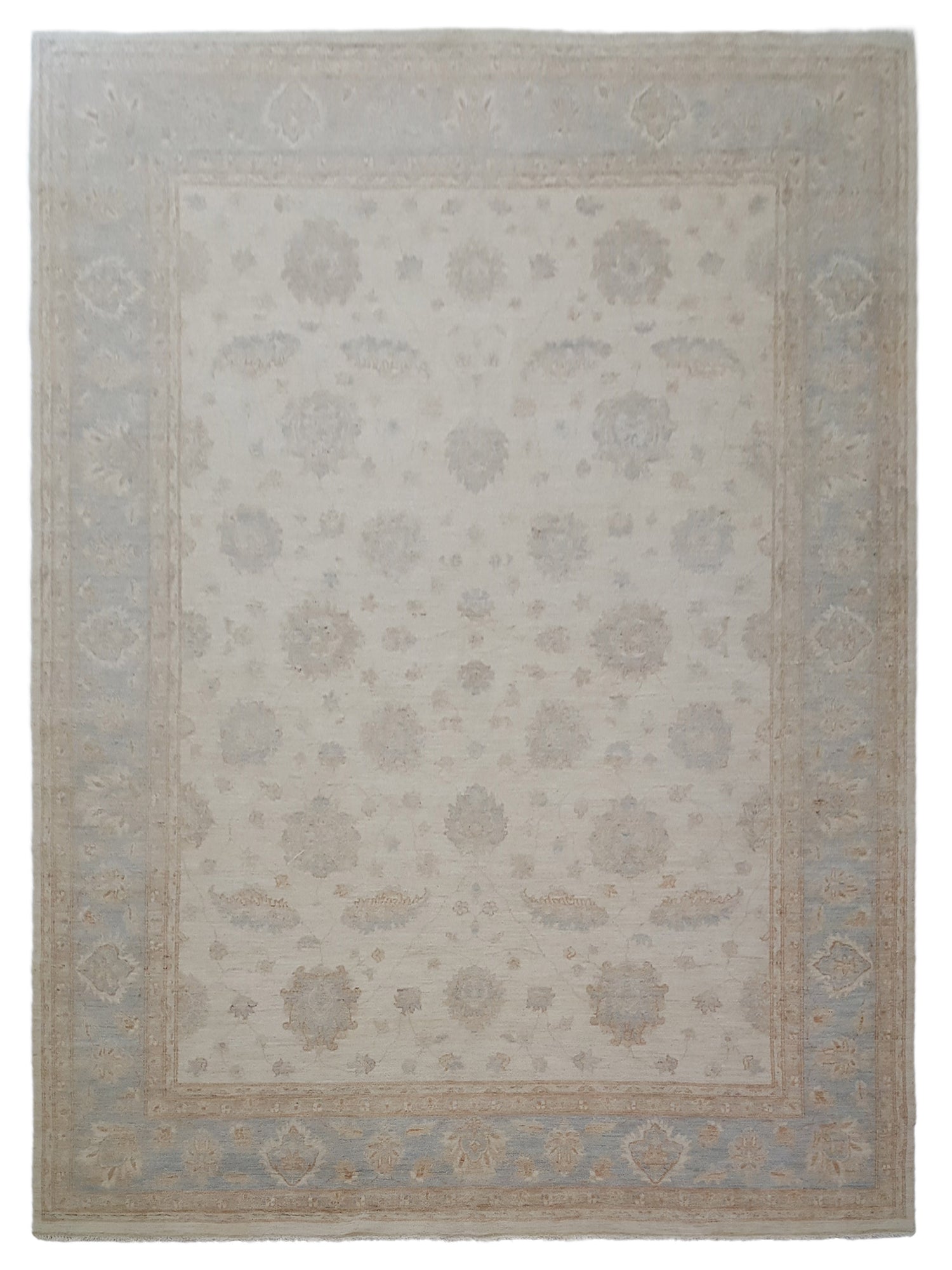 Pacific Ziegler Ivory Teal Transitional