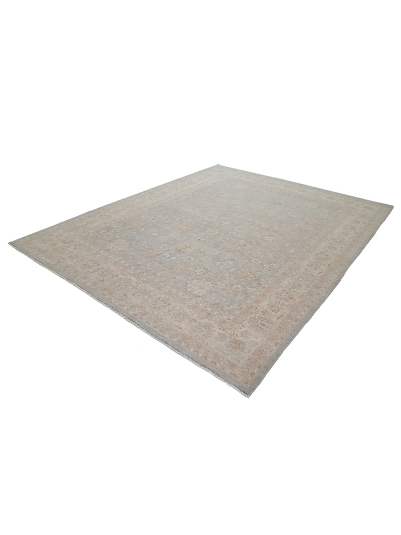 Pacific Ziegler 41526 Teal Beige Transitional Hand Knotted Rug