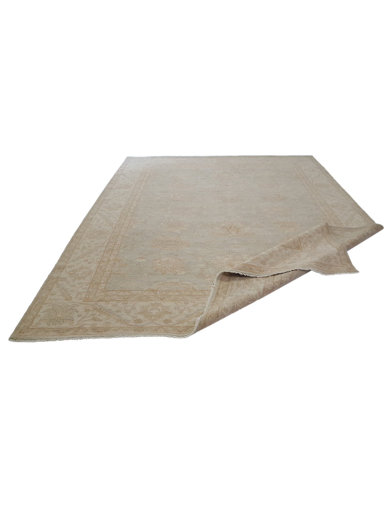 Pacific Ziegler 41529 Teal Taupe Transitional Hand Knotted Rug