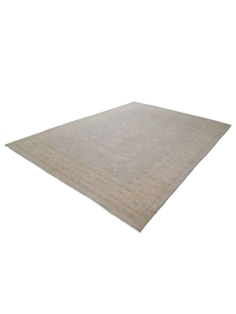 Pacific Ziegler 41531 Teal Taupe Transitional Hand Knotted Rug