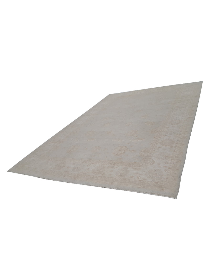 Pacific Ziegler 41543 Teal Ivory Transitional Hand Knotted Rug